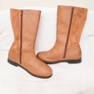 Old Navy Faux Leather Boots 👢 Sz-4 Chestnut Tan